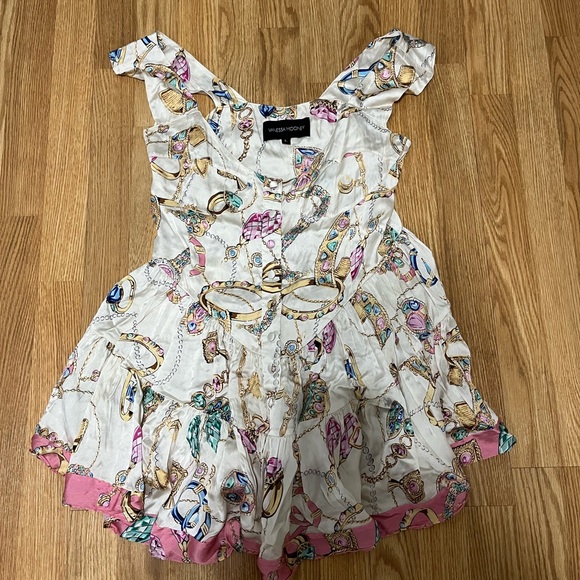 VANESSA MOONEY THE ELISABETH ROMPER DRESS in Jewelry Print Size Large - Picture 4 of 13